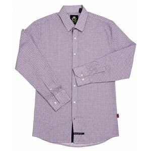 NWOT English Laundry Men’s Lavender Plaid Button-Up Shirt, Size M
